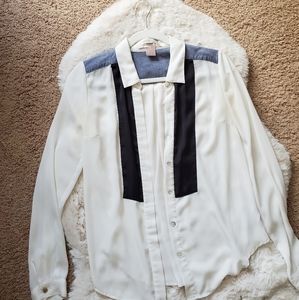 FOREVER 21 White Button Down Shirt